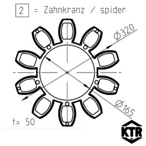 Rotex Standart 140 Spider dimensions