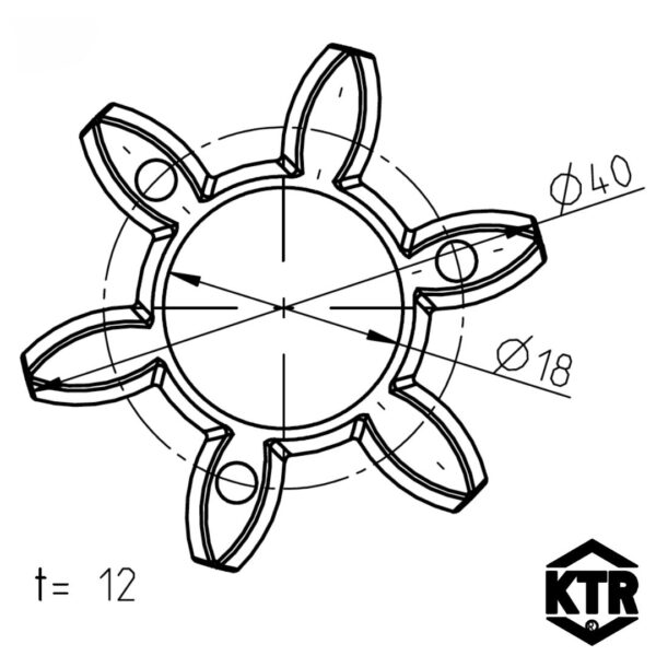 Rotex Standart 19 Spider dimensions