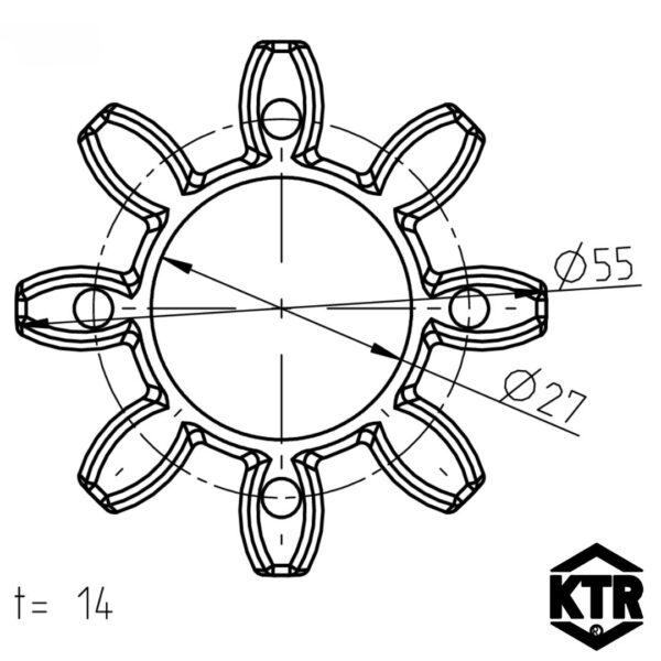 Rotex Standart 24 Spider dimensions