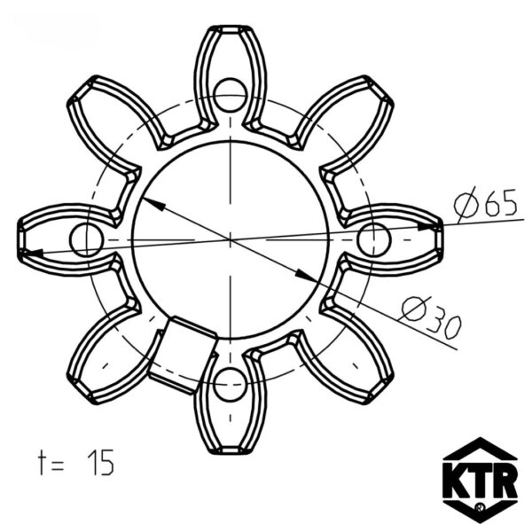 Rotex Standart 28 Spider dimensions