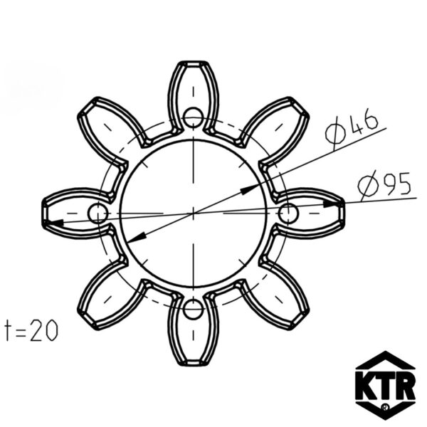 Rotex Standart 42 Spider dimensions