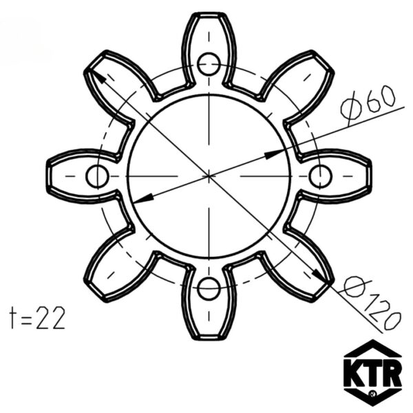 Rotex Standart 55 Spider dimensions