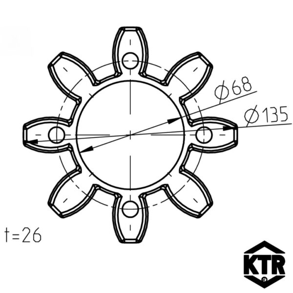 Rotex Standart 65 Spider dimensions