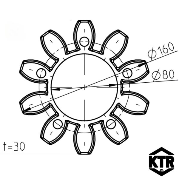 Rotex Standart 75 Spider dimensions