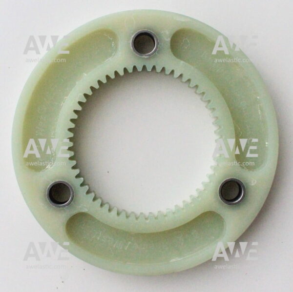 BoWex-48-FLE-PA-flange-Ø135f8-PCD-Ø100-Z3-Ø105-2 Original – genuine KTR BoWex FLE-PA coupling flange/element BoWex FLE-PA couplings are torsionally rigid. Coupling flange is curved-tooth. Consisting of the material combination nylon/steel for diesel engine drives in combination with hydraulic pumps. The FLE-PA adapter flange consists of fibre-glass reinforced polyamide having a high mechanical strength and thermal stability. Steel hub of the coupling have an external curved toothing . BoWex FLE-PA couplings allow for an extremely short installation. It is easy to assemble with no need for additional alignment tools.
